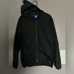 Adidas Men's Black Windbreaker Jacket